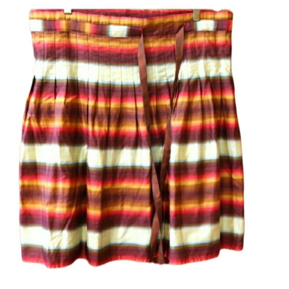 BCBGMAXAZRIA The Paper Bag Waist Skirt Kasey Medium Striped Skirt